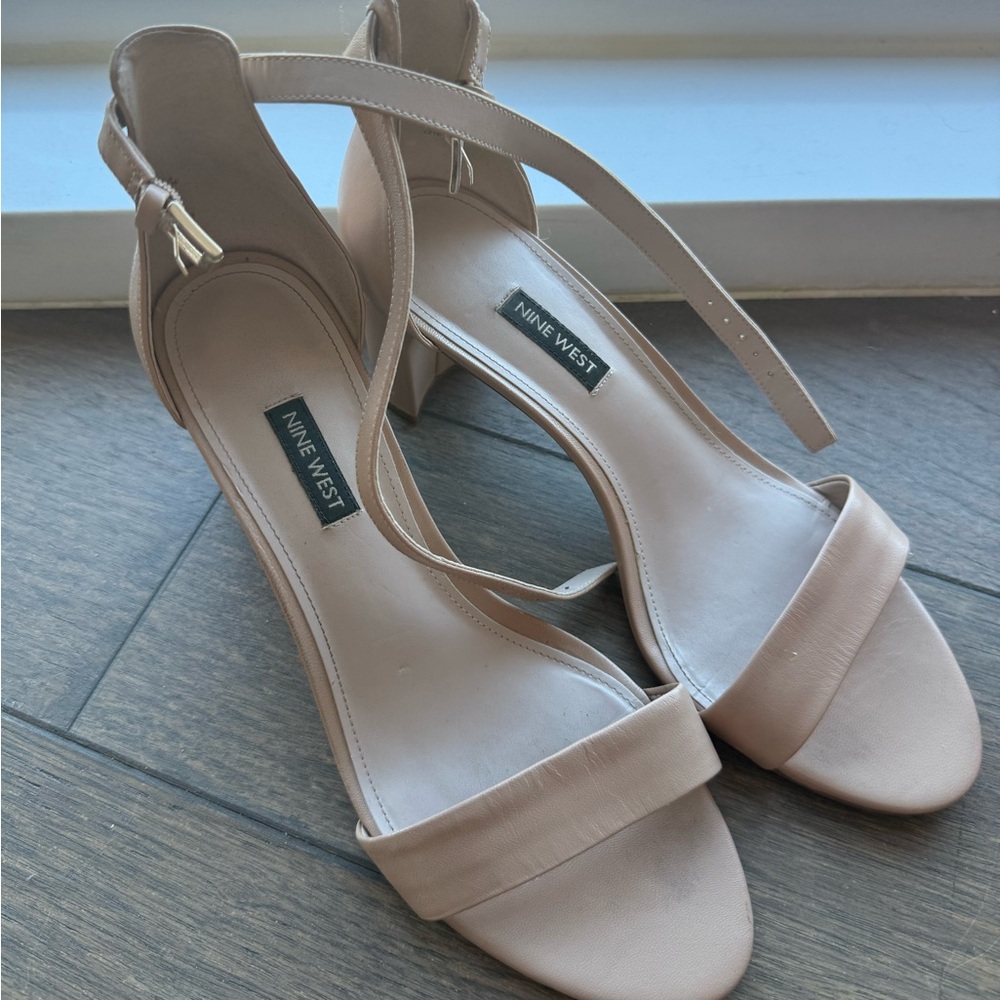 Nine West Women's Beige Strappy Heels